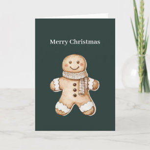 Lebkuchen-Mann-Keks-Weihnachten Karte