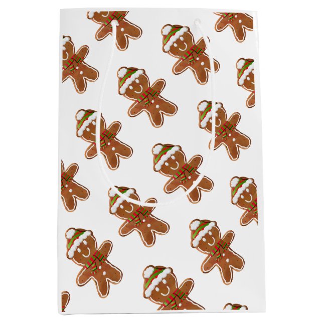 Lebkuchen Mann Keks Weihnachtssprinklen Kinder Mittlere Geschenktüte (Vorderseite)