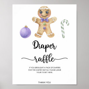 Lebkuchen-Mann-Keks-Windel-Raffle Poster