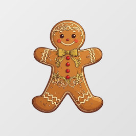 Lebkuchen-Mann-Kekse Hübsche Weihnachten Fensteraufkleber