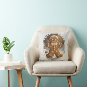 Lebkuchen-Mann-Kekse Whimsical Weihnachten Kissen