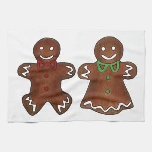 Lebkuchen Mann Lady Weihnachtskekse Handtuch