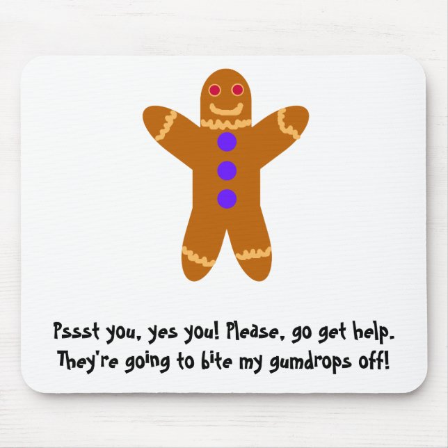 Lebkuchen-Mann Mousepad (Vorne)