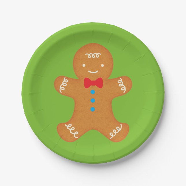 Lebkuchen-Mann Pappteller (Vorderseite)