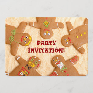 Lebkuchen-Mann-Party Invitatation Einladung