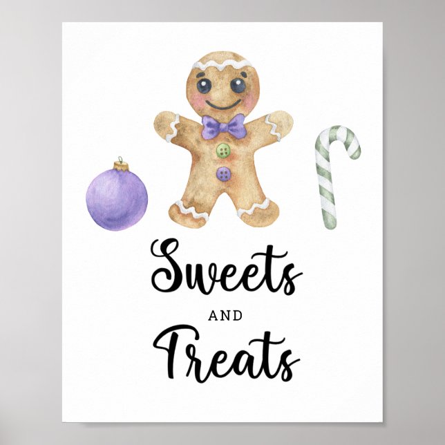 Lebkuchen Mann - Süßigkeiten und Leckereien Babydu Poster (Vorne)
