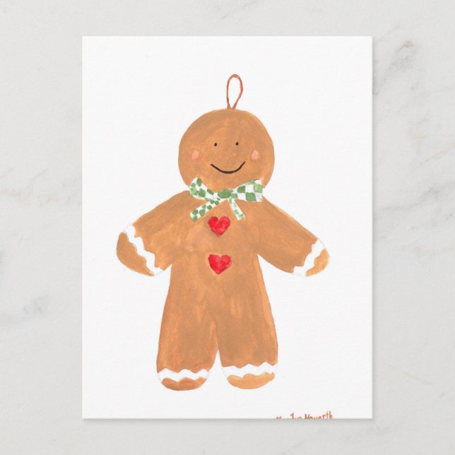 Lebkuchen Mann Weihnachtskekse Weihnachten Weihnac Postkarte (Vorderseite)
