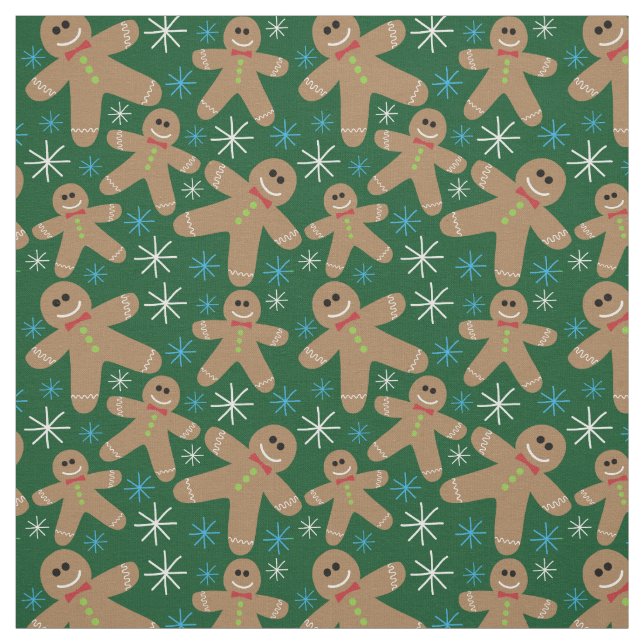 Lebkuchen Mann Weihnachtsmuster Stoff (Muster)