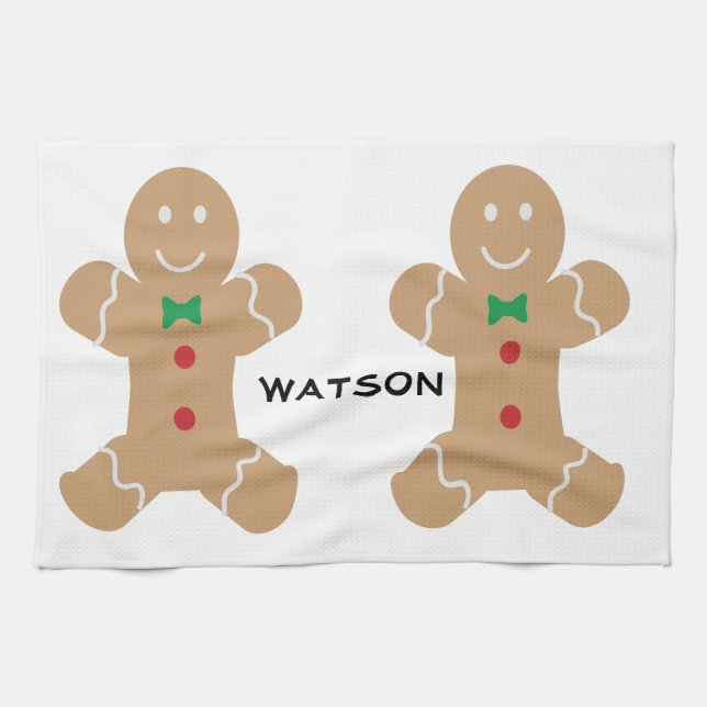 Lebkuchen Männer mit Namen Handtuch (Horizontal)