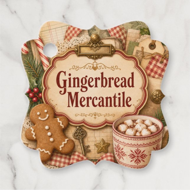Lebkuchen-Markt Geschenkanhänger (Vorderseite)
