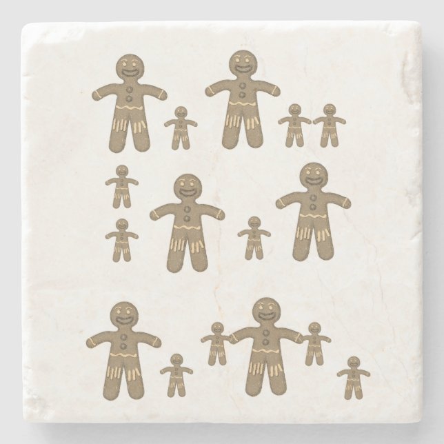 Lebkuchen-Marmor-Stein-Untersetzer Weihnachten Steinuntersetzer (Vorderseite)