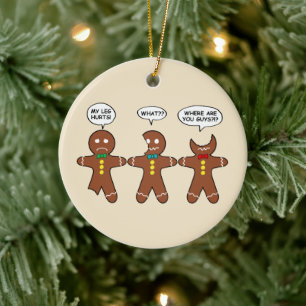 Lebkuchen Mein Leg Hurts Spaß Keramik Ornament