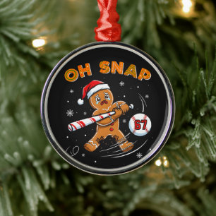 Lebkuchen Oh Snap 67 Baseball Ornament Aus Metall