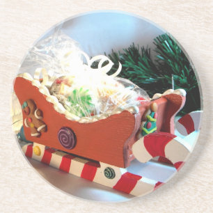 Lebkuchen-Pferdeschlitten I Getränkeuntersetzer