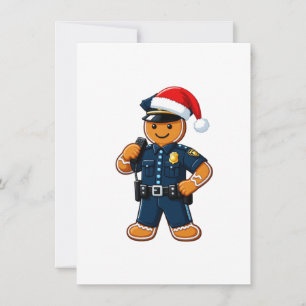 Lebkuchen-Polizist Weihnachten 2026 Urlaub Dankeskarte