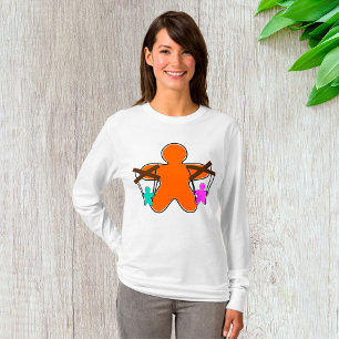 Lebkuchen-Puppe Womens Langschläfchen T-Shirt