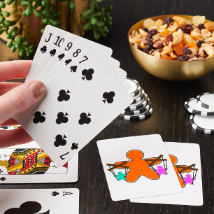 Lebkuchen-Puppenmeister, der Charaktere kontrollie Spielkarten