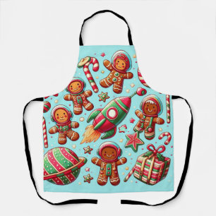 Lebkuchen Raumschiff Weihnachten Schürze