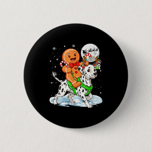 Lebkuchen Reitender Dalmatiner Rentier Weihnachten Button