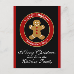 Lebkuchen Rezeptkarte Feiertagspostkarte