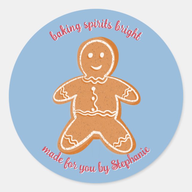 Lebkuchen Runder Aufkleber (Vorderseite)