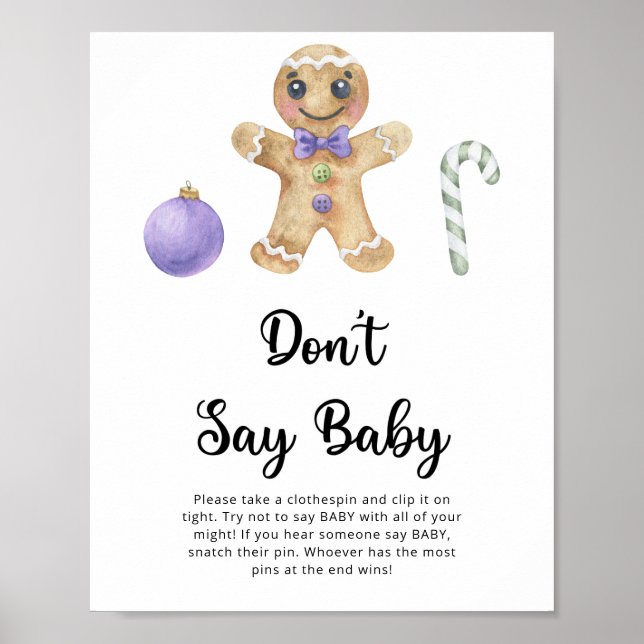 Lebkuchen - Sag nicht, Baby Poster (Vorne)
