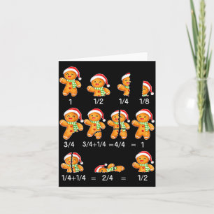 Lebkuchen Santa Hut Bruchteil Mathematiklehrer Karte