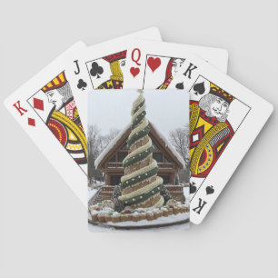 Lebkuchen-Schnecken-Weihnachtsbaum-Spielkarten Spielkarten