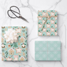 Lebkuchen & Schneeflocken - Geschenk Wrap