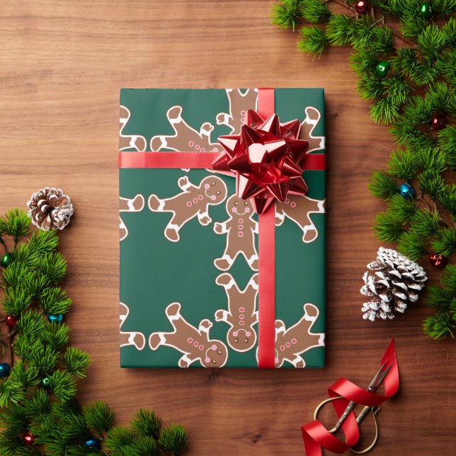 Lebkuchen-Schneeflocken-Geschenkpapier  Geschenkpapier (Feiertagsgeschenk)