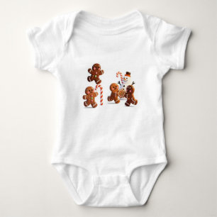 Lebkuchen-Schneemann-Baby-Body Baby Strampler