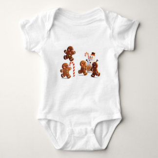 Lebkuchen-Schneemann-Baby-Body Baby Strampler