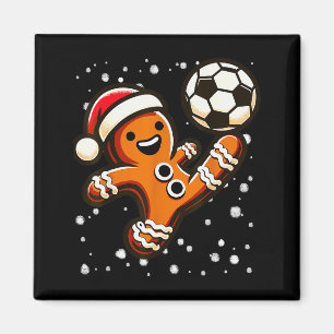 Lebkuchen spielt Fußball Fahrradkick, Cookie Chri Magnet