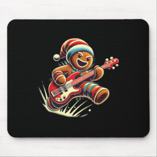 Lebkuchen spielt Gitarre Weihnachtsmusiker Guit Mousepad