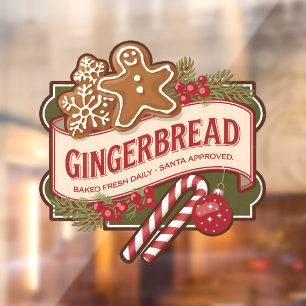 Lebkuchen täglich frisch gebacken fensteraufkleber