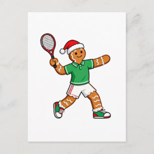 Lebkuchen Tennis Weihnachten 2026 Feiertags Sport Postkarte