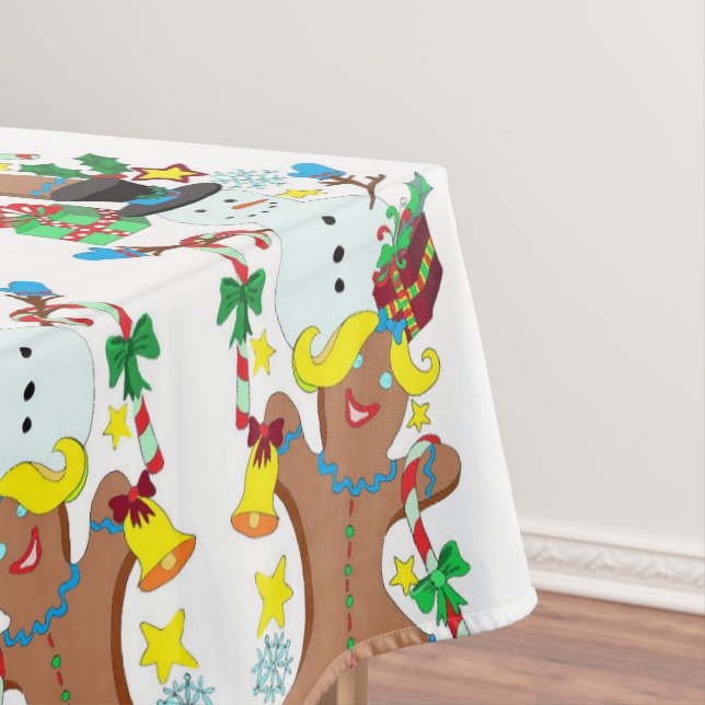 Lebkuchen und Schneemann Weihnachten Tischdecke (Beispiel)