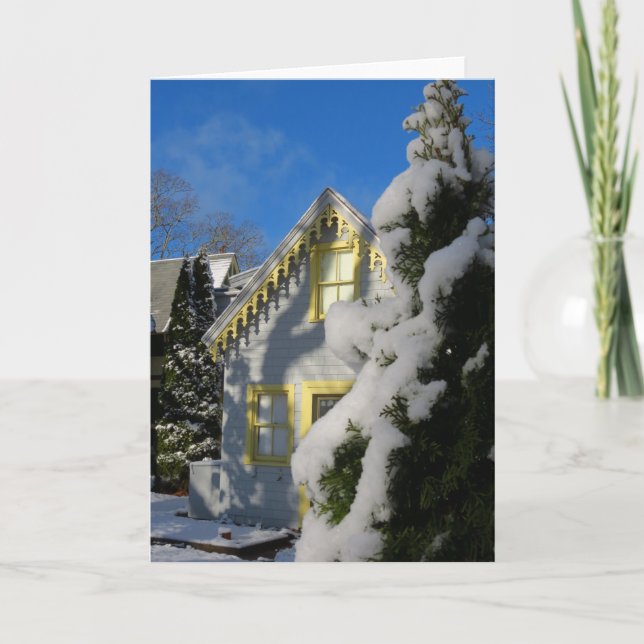 Lebkuchen und Winterschnee - Martha's Vineyard Karte (Vorderseite)