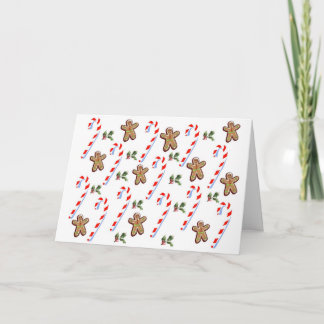 Lebkuchen und Zuckerstangen Feiertagskarte