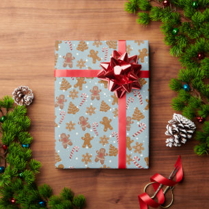 Lebkuchen und Zuckerstangen Geschenkpapier
