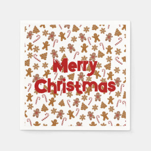 Lebkuchen und Zuckerstangen  Serviette