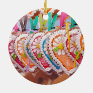 Lebkuchen Valentin Keramik Ornament