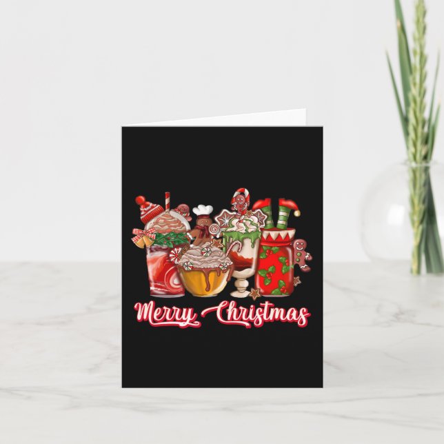 Lebkuchen Weihnachten Kaffee Cups Latte Dri Karte (Vorderseite)