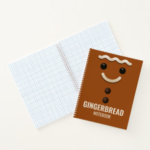 Lebkuchen-Weihnachten-Notizbuchcover – Karopapier Notizbuch