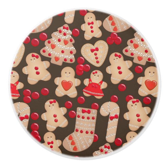 Lebkuchen Weihnachten Weihnachten Keramikknauf (Vorderseite)