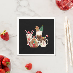 Lebkuchen-Weihnachts-Kaffee-Liebhaber-Geschenk Xma Serviette