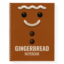 Lebkuchen-Weihnachts-Notizbuchcover – liniertes Pa