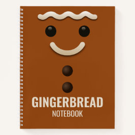 Lebkuchen-Weihnachts-Notizbuchcover – liniertes Pa Notizbuch