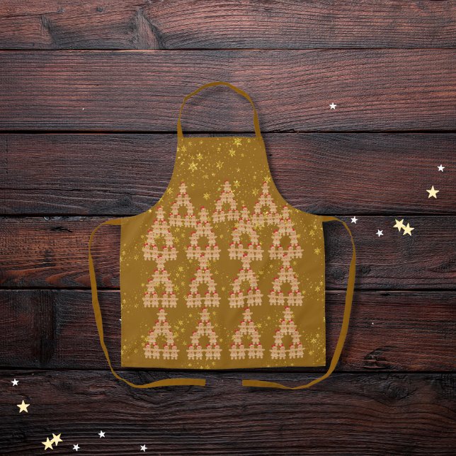 Lebkuchen Weihnachtsbäume Gold Schürze (Von Creator hochgeladen)