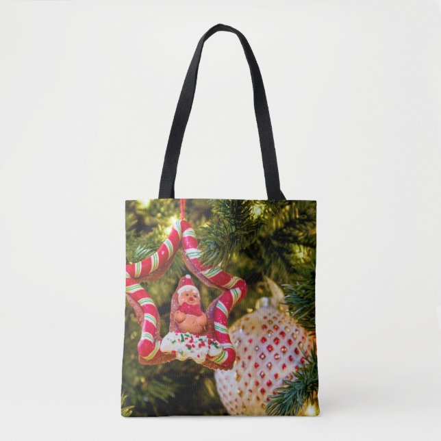 Lebkuchen Weihnachtsdekoration Tasche (Vorderseite)